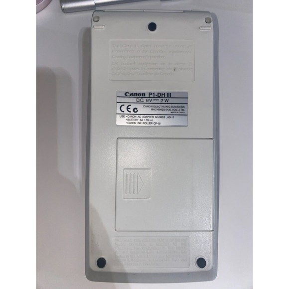 Canon Palm Printer P1-DH111 12 Digits Tax & Business Calculator-battery operated - Picture 2 of 2